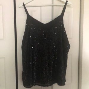 Size 1X Torrid black sequin unworn top